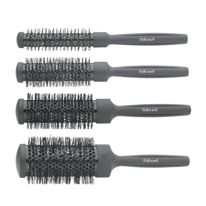Sibel Thermische Borstels set Zwart 4 stuks