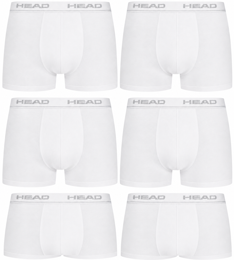 HEAD Boxershort Heren – 6 Stuks – Wit – Maat S