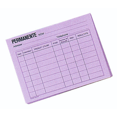 Sibel Registratiekaart voor Kleur&amp;Perm Mallow 50 stuks