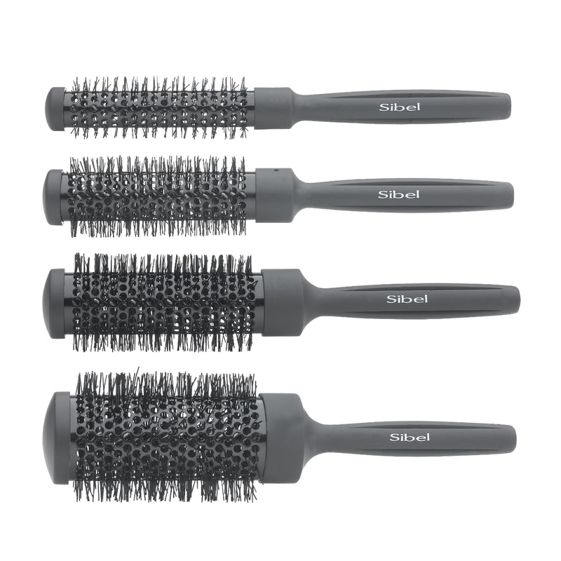Sibel Thermische Borstels set Zwart 4 stuks