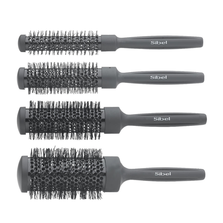 Sibel Thermische Borstels set Zwart 4 stuks