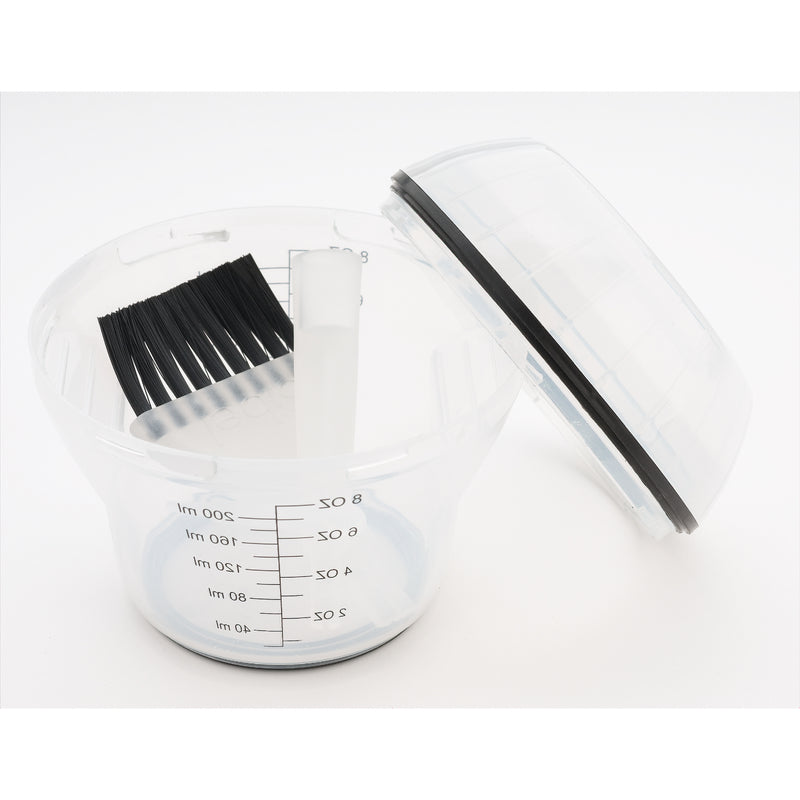 Sibel Jet Set Maatbeker/Beker/Borstel wit 200ml