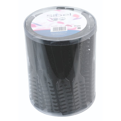 Sibel Verluchte borstels Croc zwart L 24 stuks