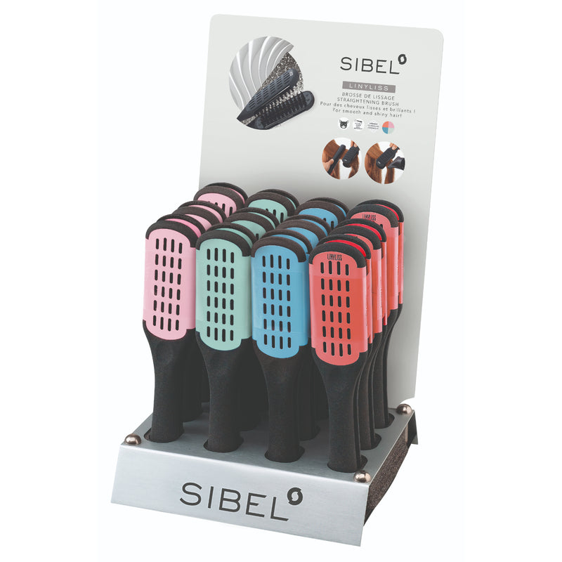 Sibel Verluchte Borstel Linyliss Straightener Display 12 stuks