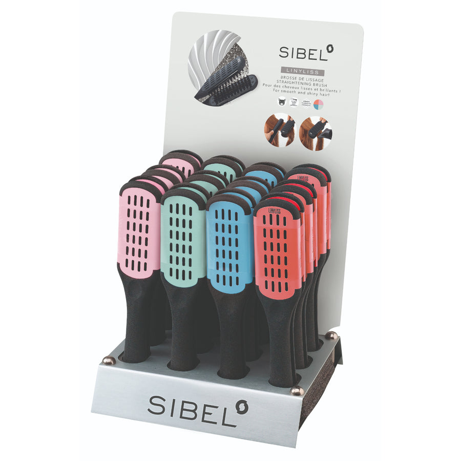 Sibel Verluchte Borstel Linyliss Straightener Display 12 stuks