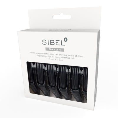 Sibel scheidingsklemmen Zwart XL 6 stuks