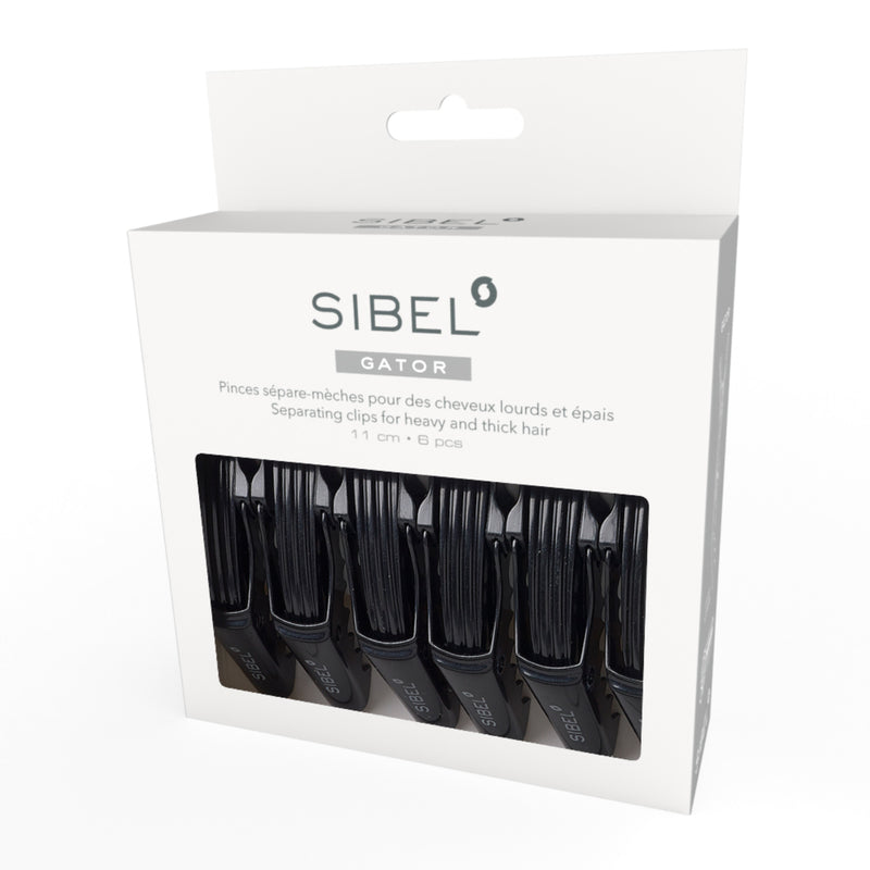 Sibel scheidingsklemmen Zwart XL 6 stuks
