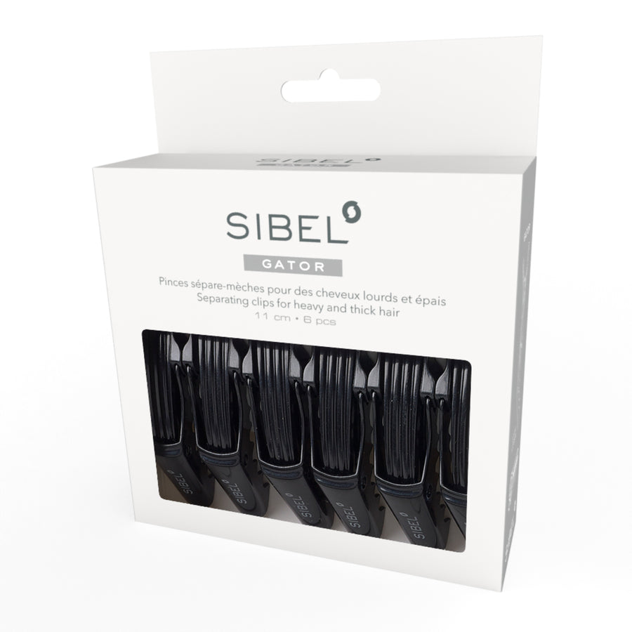 Sibel scheidingsklemmen Zwart XL 6 stuks