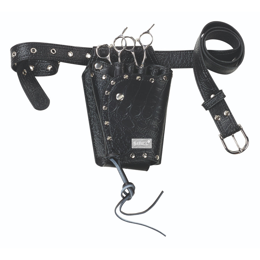 Sibel Houder Boy 5 voor 5 scharen Mat Zwart Croco