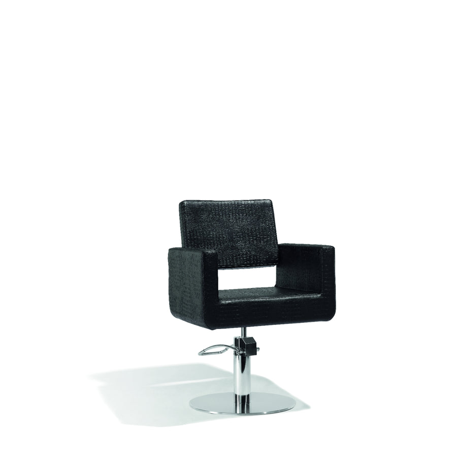 Sibel Cutting Chair Felicitas w/ Round Base Croco Black