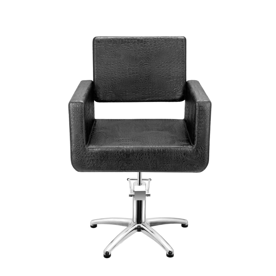 Sibel Cutting Chair Felicitas w/ 5-Star base Croco Black