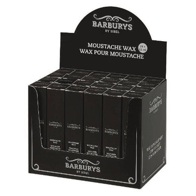 Barburys Snor Wax 15ml Display 24st