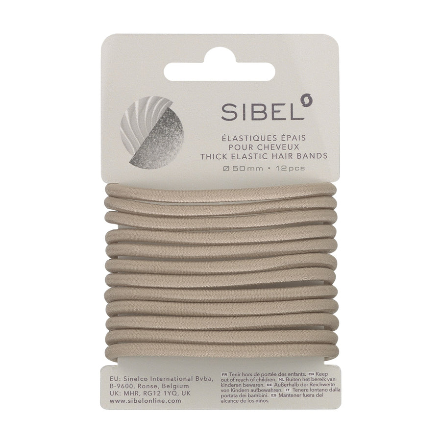 Sibel Elastische Haarbandjes Blond Dik 12 stuks