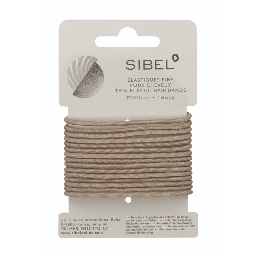 Sibel Elastische Haarbandjes Blond Dun 16 stuks