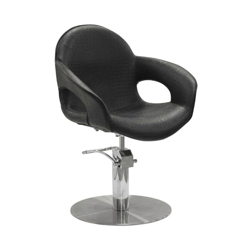 Sibel Cutting Chair Capricious w/ Round Base Croco Black