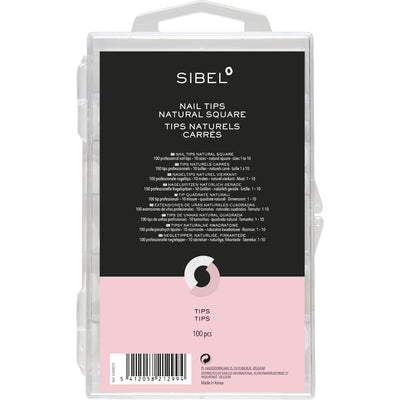 Sibel Nageltips Naturel Vierkant Doos 100 stuks