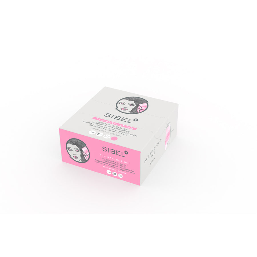 Sibel Alufolie reliëf vellen 14MU Roze 27cmx12cm 300 stuks