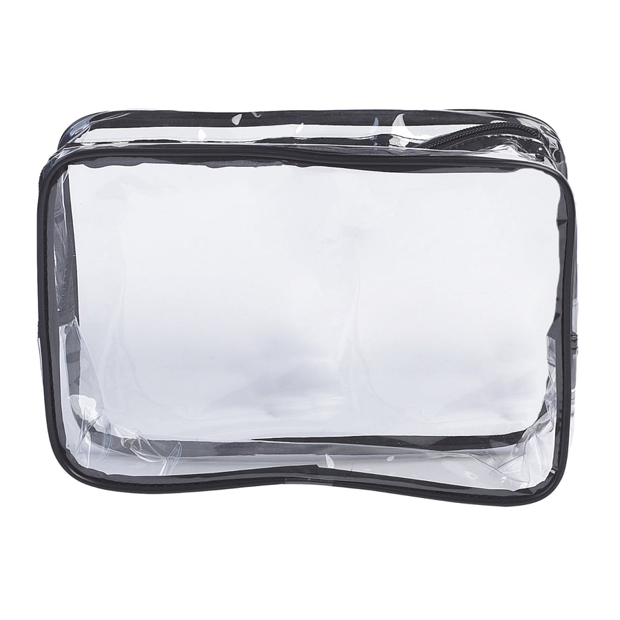 Sibel Cosmetisch Zakje PVC Zwart Transparant