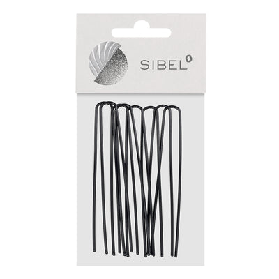 Sibel Fijne gegolfde Spelden Suzon Zwart 8,2cm 8 stuks