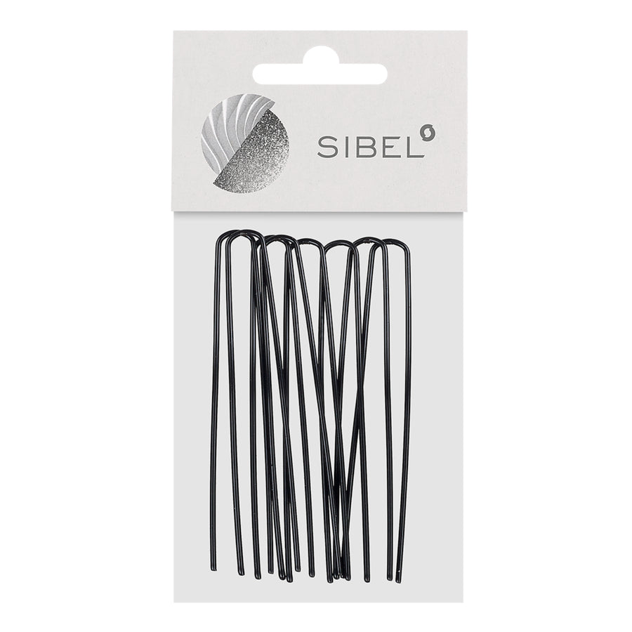 Sibel Fijne gegolfde Spelden Suzon Zwart 8,2cm 8 stuks