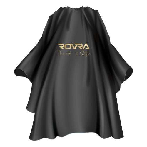 Rovra Barber Cape – Black with Logo