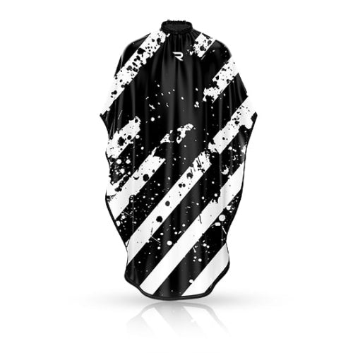 Rovra Barber Cape Splash – Black &amp; White