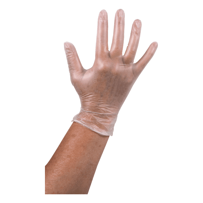 HP VINYL HANDSCHOENEN LARGE ONGEPOEDERD WIT Large