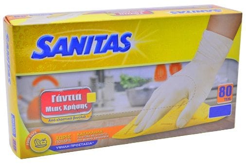 Sanitas Wegwerphandschoenen Vinyl 80 Stuks Maat L