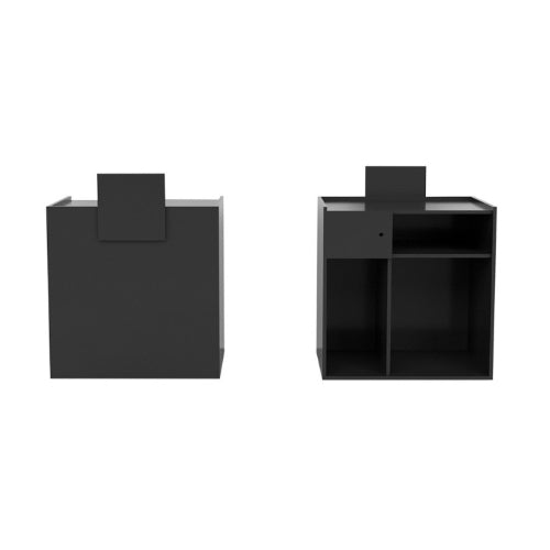 BarbierPro – Houten Receptiebalie Zwart-decor In Zwart