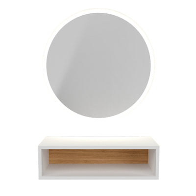 BarbierPro - Nask - Ronde Spiegel Met Witte Box