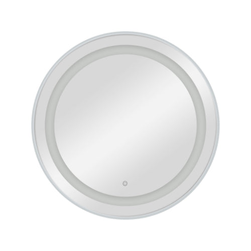 BarbierPro – Bree Zilver- Zilveren Ronde Spiegel Met Ledverlichting