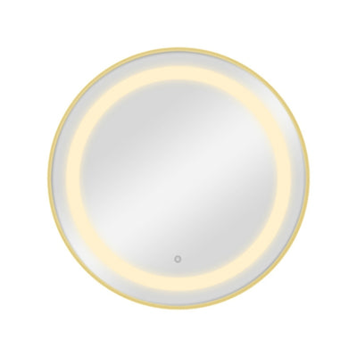 BarbierPro – Bree Gold - Gouden Ronde Spiegel Met Led