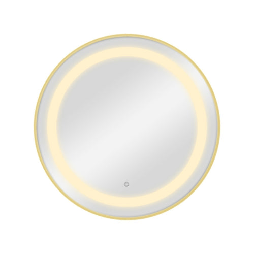 BarbierPro – Bree Gold - Gouden Ronde Spiegel Met Led