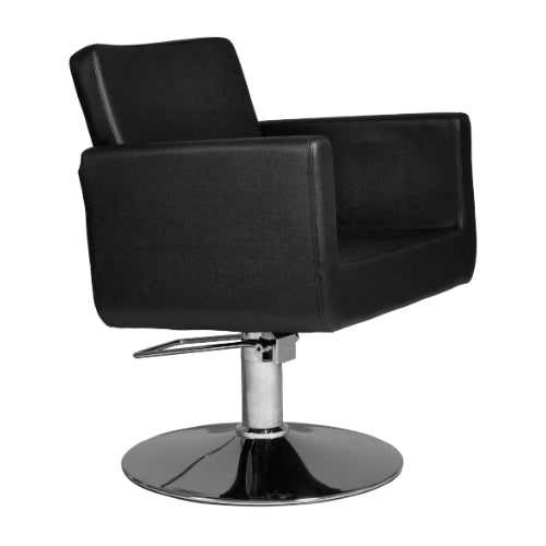 BarbierPro - Chic R - Zilveren Ronde Voet Styling Stoel