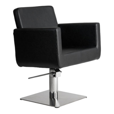 BarbierPro - Chic Q - Zwarte Vierkante Voet Styling Stoel