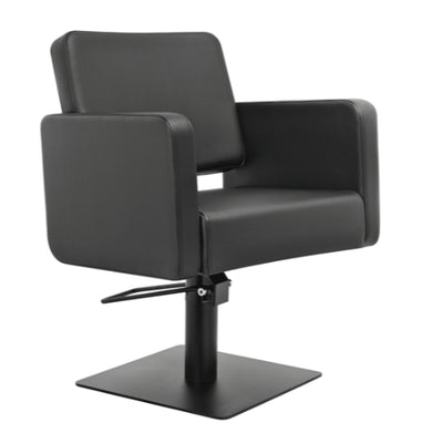 BarbierPro - Class Q - Zwarte Vierkante Voet Styling Stoel
