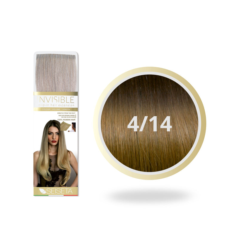 Seiseta kleur 4/14O - Bruin / Licht goudblond koper Ombre