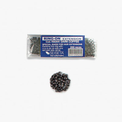 Seiseta Aluminium ringen donker koffie 200 stuks