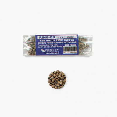 Seiseta Aluminium ringen licht koffie 200 stuks