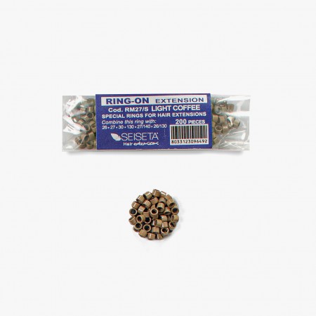 Seiseta Aluminium ringen licht koffie 200 stuks