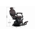 BarbierPro - Volt Premium Elektrische Barberstoel - Donkerbruin