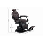BarbierPro - Volt Premium Elektrische Barberstoel - Donkerbruin
