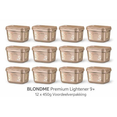 Schwarzkopf Professional - Blond Me Premium Lightener 9+ poeder Comp. Premium 450 g Lightener 9+ - 12 stuks