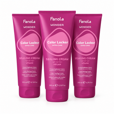 Fanola Wonder Color Locker Sealing Cream 200ml  (3 Pack)