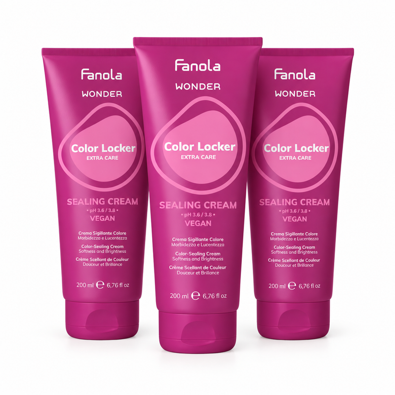Fanola Wonder Color Locker Sealing Cream 200ml  (3 Pack)