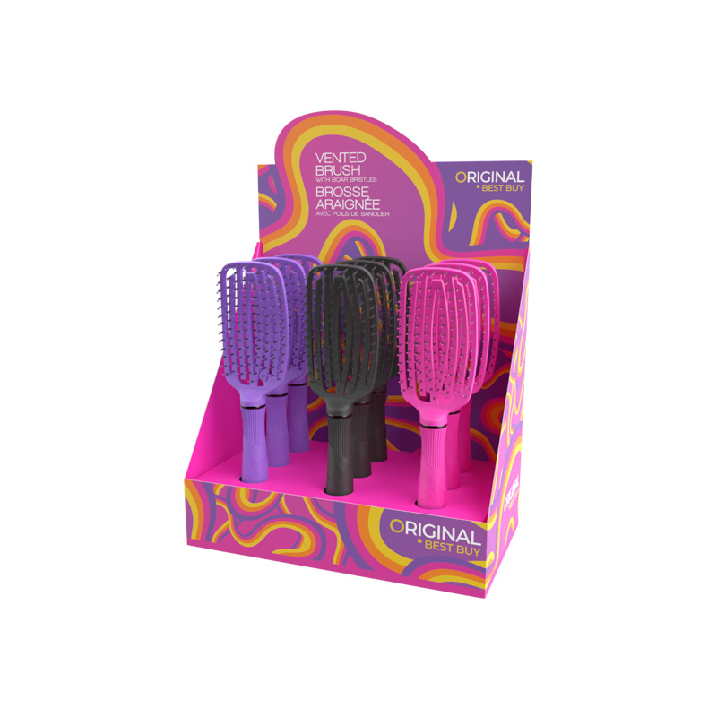 OBB Vented Brush w/ Boar Bristles FW25 Display 9pcs Ltd