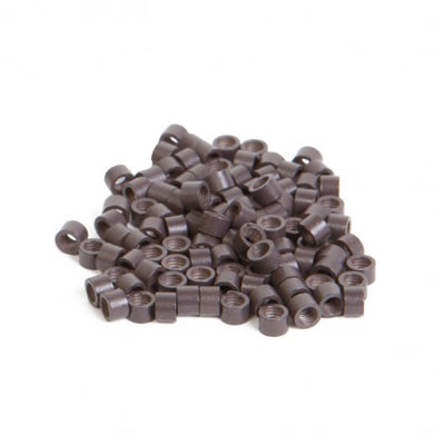 Seiseta Brown Aluminium microringen met siliconen 150 stuks