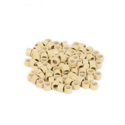 Seiseta Blond Aluminium microringen met siliconen 150 stuks