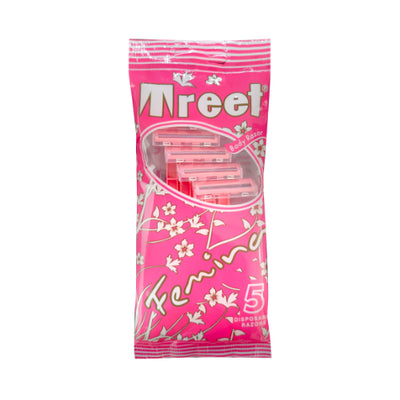 Treet Femina (Roze scheermes) (5 scheermessen in een zakje)