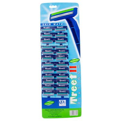 Treet-II Skin Mate (Glijstrip) (24 scheermessen op een kaart)